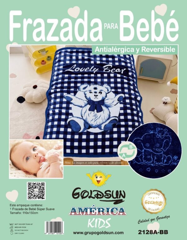 FRAZADA DE CUNA TERCIOPELO PARA BEBE (FARDO X 100 UNDS)