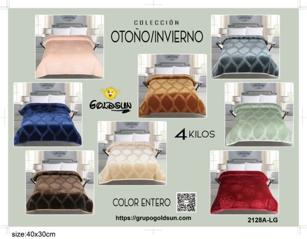 FRAZADA DE TERCIOPELO 1 PAÑO 4KG (FARDO X 24 UNDS)