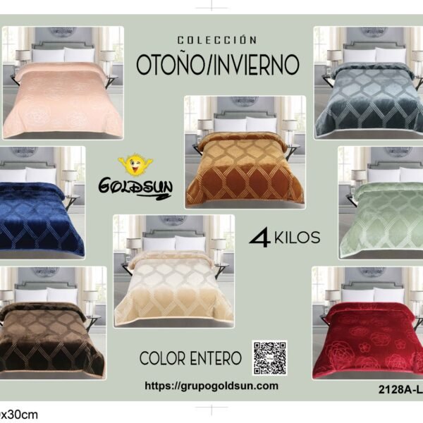 FRAZADA DE TERCIOPELO 1 PAÑO 4KG (FARDO X 24 UNDS)