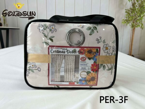 SET EDREDON DE VERANO 7 PIEZAS CON CORTINA (CAJA X 12 UNDS)