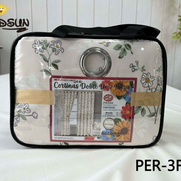 SET EDREDON DE VERANO 7 PIEZAS CON CORTINA (CAJA X 12 UNDS)