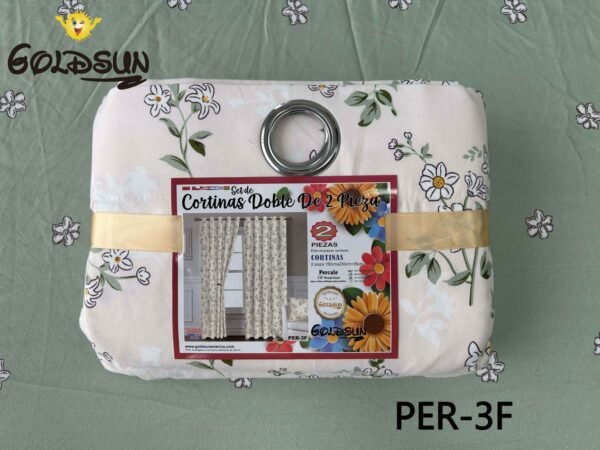 SET EDREDON DE VERANO 7 PIEZAS CON CORTINA (CAJA X 12 UNDS)