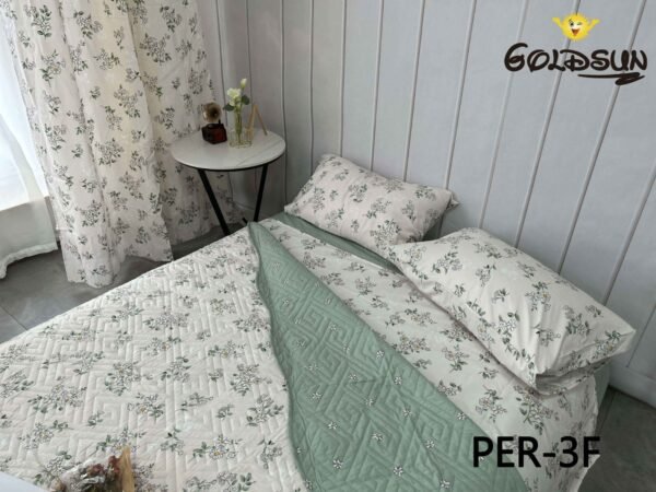 SET EDREDON DE VERANO 7 PIEZAS CON CORTINA (CAJA X 12 UNDS)