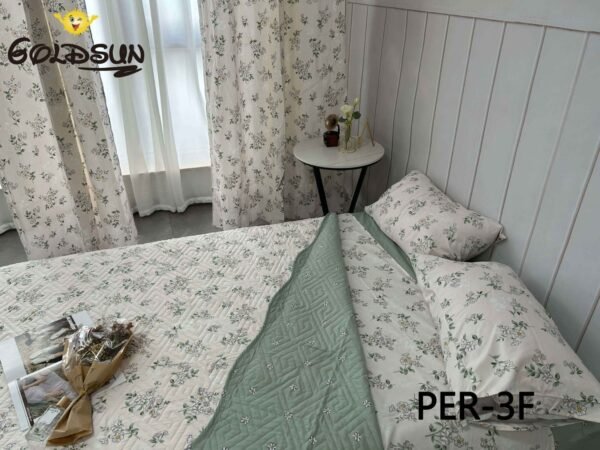 SET EDREDON DE VERANO 7 PIEZAS CON CORTINA (CAJA X 12 UNDS)