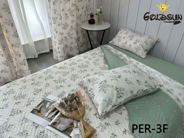 SET EDREDON DE VERANO 7 PIEZAS CON CORTINA (CAJA X 12 UNDS)