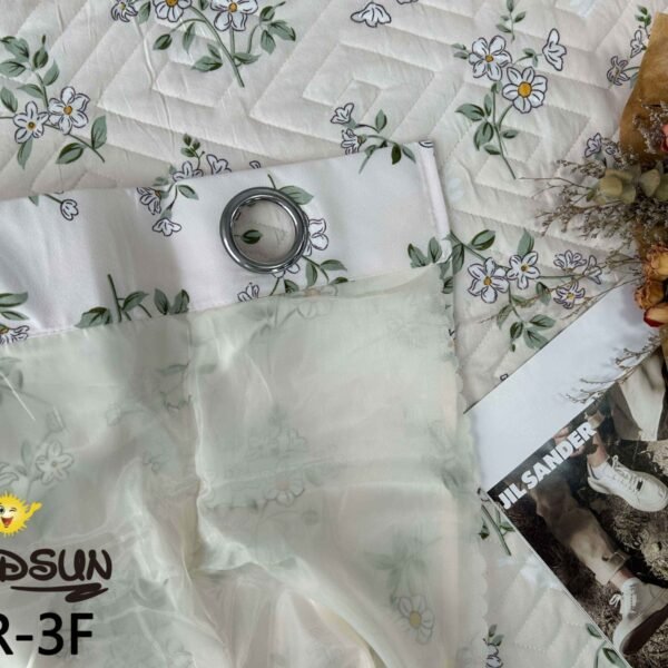 SET EDREDON DE VERANO 7 PIEZAS CON CORTINA (CAJA X 12 UNDS)