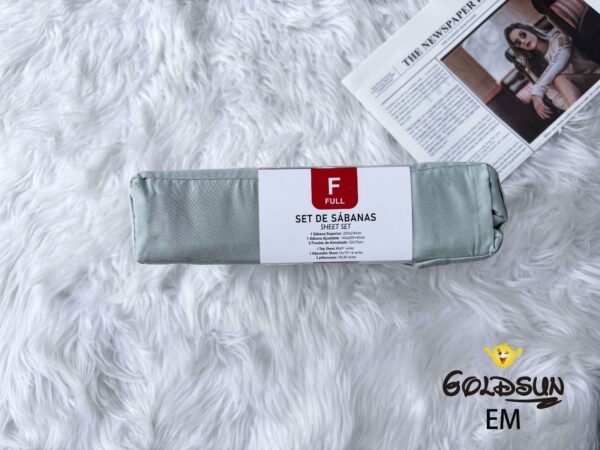 SET DE SABANAS 3 PIEZAS COLOR ENTERO ESTUCHE DE TELA (CAJA X 48 UNDS)