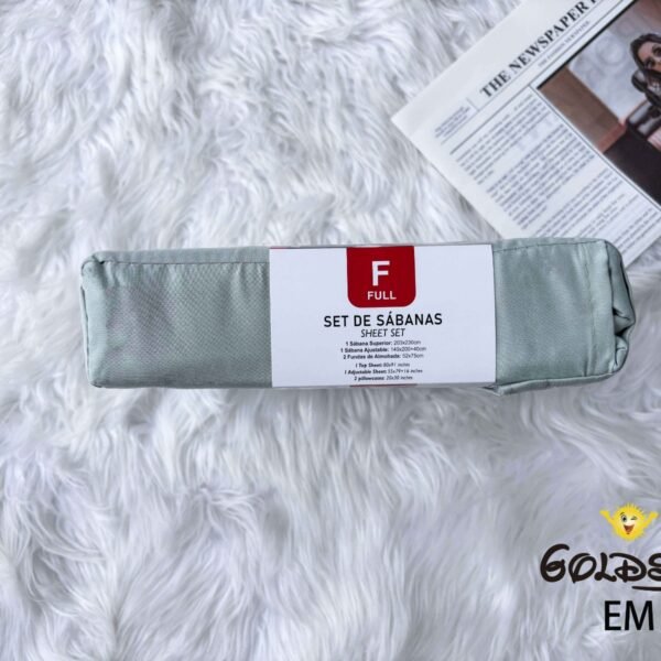 SET DE SABANAS 3 PIEZAS COLOR ENTERO ESTUCHE DE TELA (CAJA X 48 UNDS)