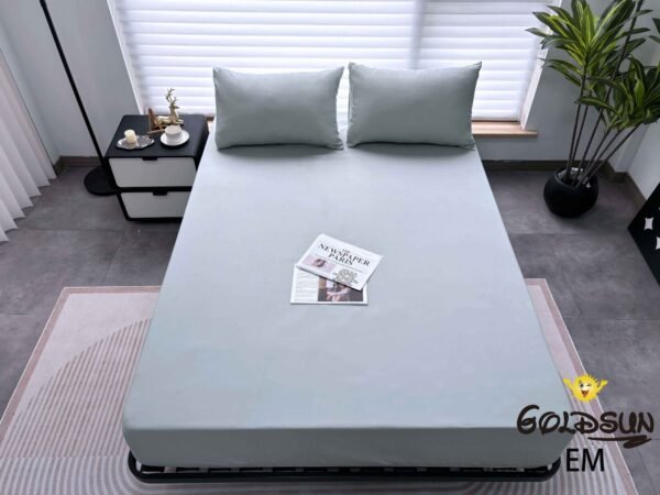 SET DE SABANAS 4 PIEZAS COLOR ENTERO ESTUCHE DE TELA (CAJA X 48 UNDS)