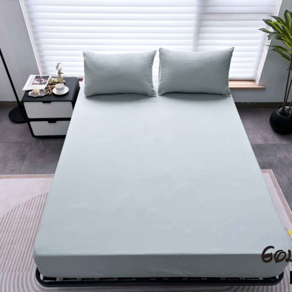 SET DE SABANAS 4 PIEZAS COLOR ENTERO ESTUCHE DE TELA (CAJA X 48 UNDS)