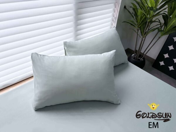 SET DE SABANAS 4 PIEZAS COLOR ENTERO ESTUCHE DE TELA (CAJA X 48 UNDS)