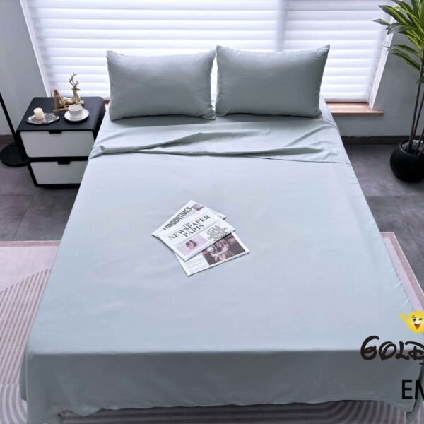 SET DE SABANAS 4 PIEZAS COLOR ENTERO ESTUCHE DE TELA (CAJA X 48 UNDS)