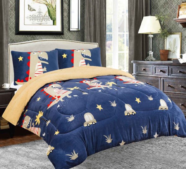 COBERTOR ACOLCHADO P/C 1 PIEZA 2 PLAZAS ESTAMPADO (FARDO X 20 UNDS)