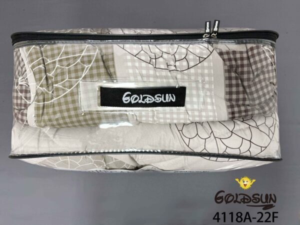 COBERTOR TELA CON TELA ACOLCHADO 5 PIEZAS 2 PLAZAS (FARDO X 20 UNDS)