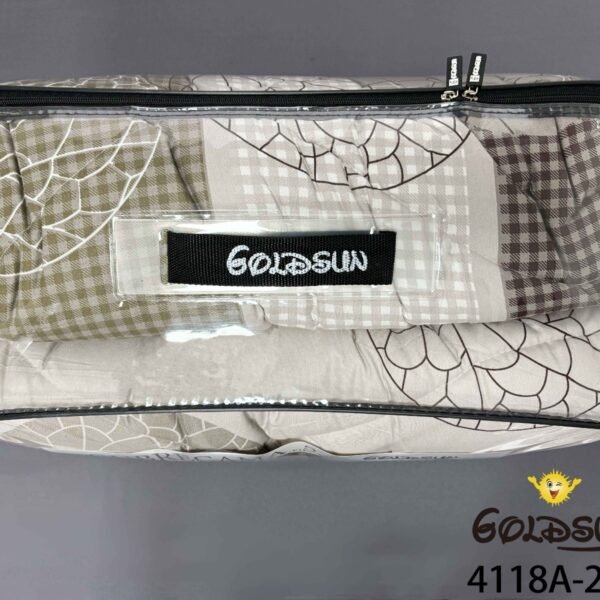 COBERTOR TELA CON TELA ACOLCHADO 5 PIEZAS 2 PLAZAS (FARDO X 20 UNDS)