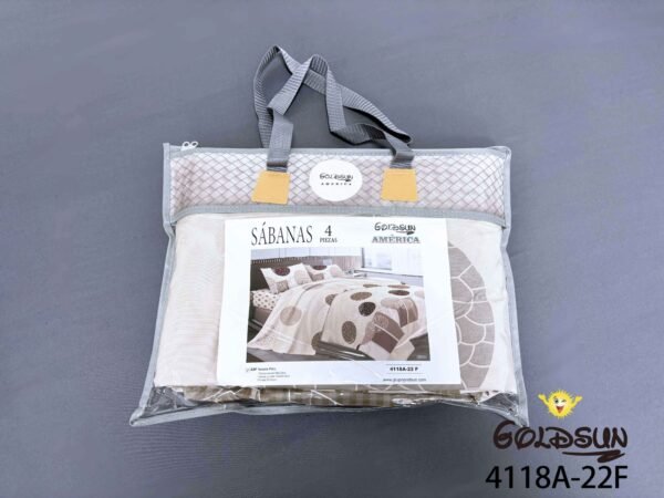 COBERTOR TELA CON TELA ACOLCHADO 5 PIEZAS 2 PLAZAS (FARDO X 20 UNDS)