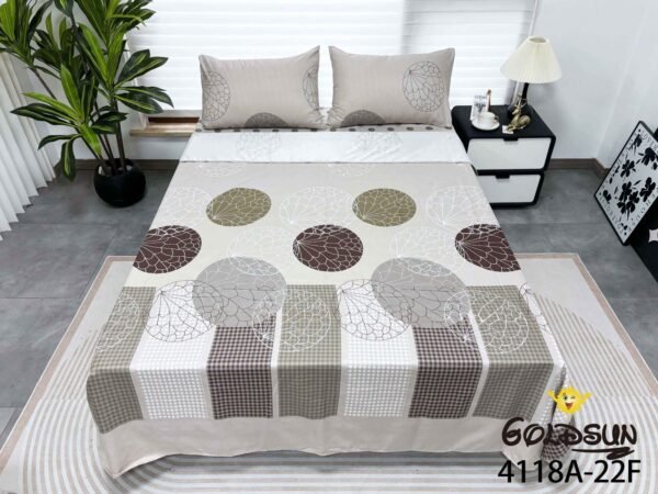 COBERTOR TELA CON TELA ACOLCHADO 5 PIEZAS 2 PLAZAS (FARDO X 20 UNDS)