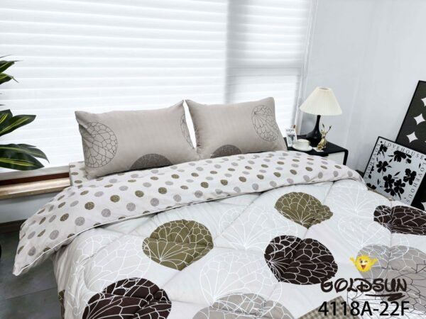 COBERTOR TELA CON TELA ACOLCHADO 5 PIEZAS 2 PLAZAS (FARDO X 20 UNDS)