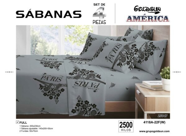 COBERTOR TELA CON TELA ACOLCHADO 5 PIEZAS 2 PLAZAS (FARDO X 20 UNDS)