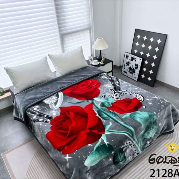 FRAZADA DE TERCIOPELO DOBLE CARA 2 PAÑOS MODELO AMERICA 8KG (FARDO X 16 UNDS)