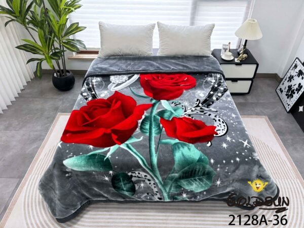 FRAZADA DE TERCIOPELO DOBLE CARA 2 PAÑOS MODELO AMERICA 8KG (FARDO X 16 UNDS)