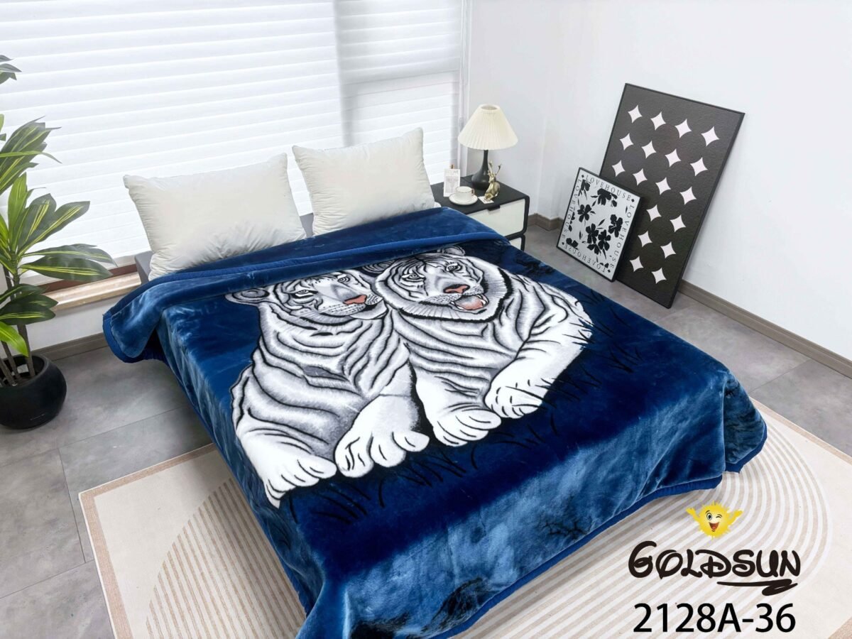 FRAZADA DE TERCIOPELO DOBLE CARA 2 PAÑOS MODELO AMERICA 8KG (FARDO X 16 UNDS)