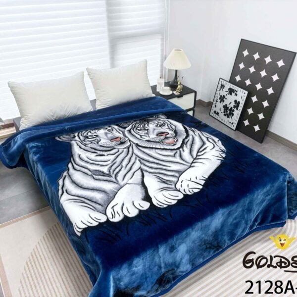 FRAZADA DE TERCIOPELO DOBLE CARA 2 PAÑOS MODELO AMERICA 8KG (FARDO X 16 UNDS)