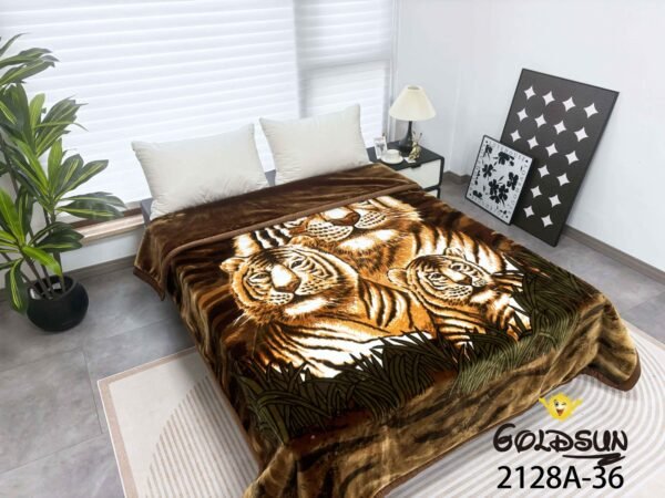 FRAZADA DE TERCIOPELO DOBLE CARA 2 PAÑOS MODELO AMERICA 8KG (FARDO X 16 UNDS)