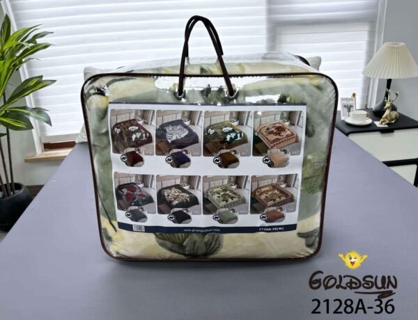 FRAZADA DE TERCIOPELO DOBLE CARA 2 PAÑOS MODELO AMERICA 8KG (FARDO X 16 UNDS)