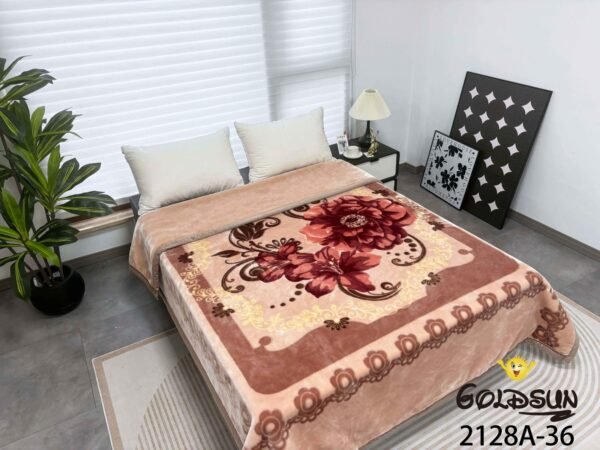 FRAZADA DE TERCIOPELO DOBLE CARA 2 PAÑOS MODELO AMERICA 8KG (FARDO X 16 UNDS)