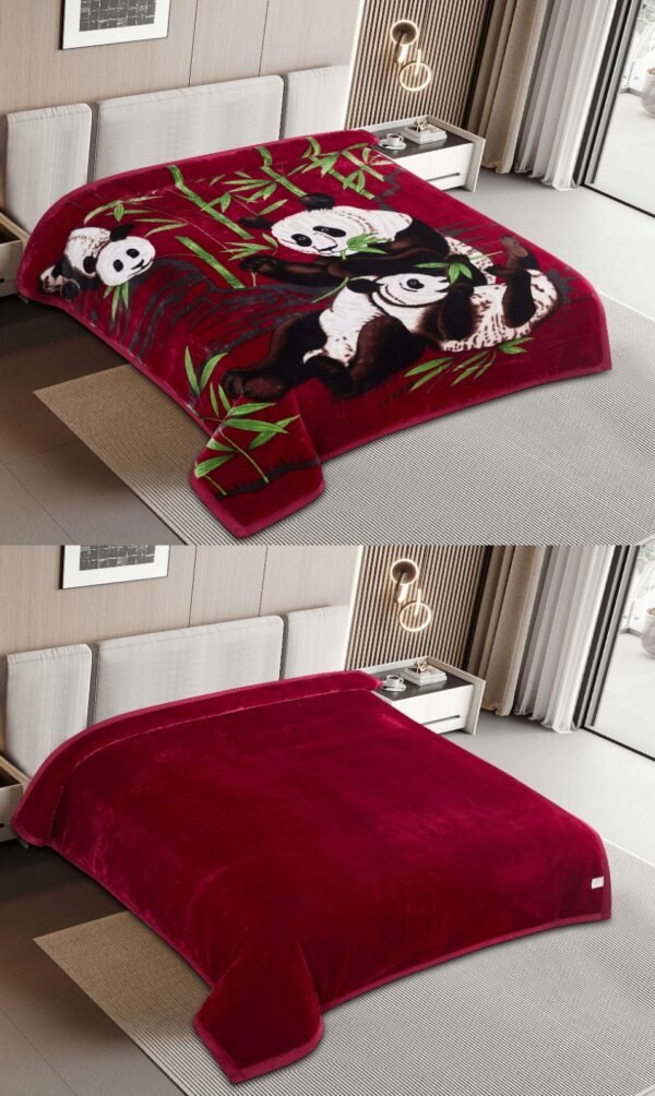 FRAZADA DE TERCIOPELO DOBLE CARA 2 PAÑOS MODELO AMERICA 8KG (FARDO X 16 UNDS)