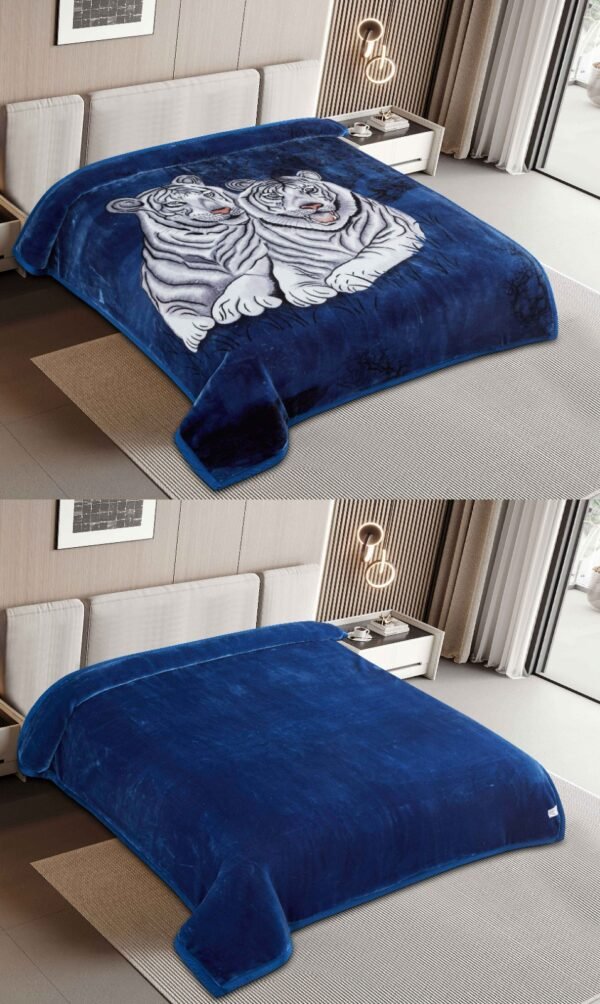 FRAZADA DE TERCIOPELO DOBLE CARA 2 PAÑOS MODELO AMERICA 8KG (FARDO X 16 UNDS)