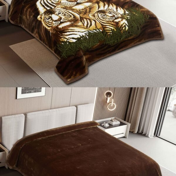 FRAZADA DE TERCIOPELO DOBLE CARA 2 PAÑOS MODELO AMERICA 8KG (FARDO X 16 UNDS)