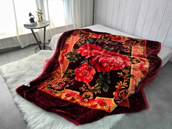 FRAZADA DE TERCIOPELO DOBLE CARA 2 PAÑOS 4 KG (FARDO X 26 UNDS)