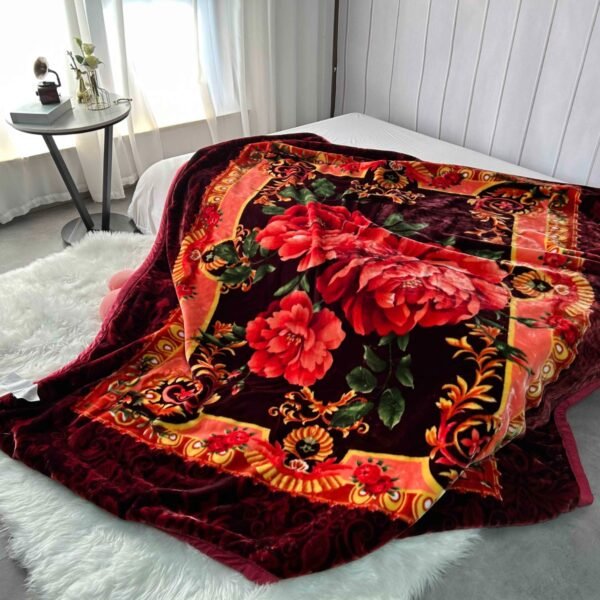 FRAZADA DE TERCIOPELO DOBLE CARA 2 PAÑOS 4 KG (FARDO X 26 UNDS)