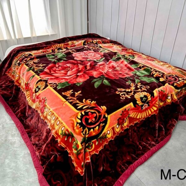 FRAZADA DE TERCIOPELO DOBLE CARA 2 PAÑOS 4 KG (FARDO X 26 UNDS)