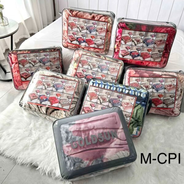 FRAZADA DE TERCIOPELO DOBLE CARA 2 PAÑOS 4 KG (FARDO X 26 UNDS)