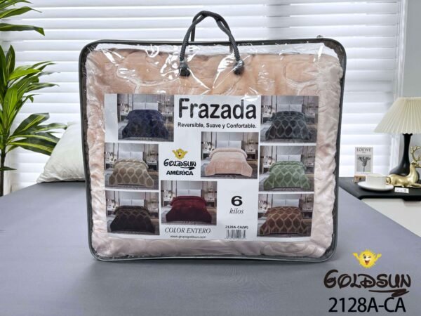 FRAZADA DE TERCIOPELO DOBLE CARA 1 PAÑO 6 KG (FARDO X 16 UNDS)