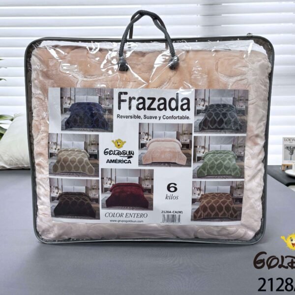 FRAZADA DE TERCIOPELO DOBLE CARA 1 PAÑO 6 KG (FARDO X 16 UNDS)