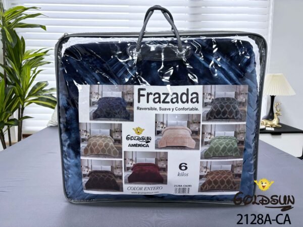 FRAZADA DE TERCIOPELO DOBLE CARA 1 PAÑO 6 KG (FARDO X 16 UNDS)