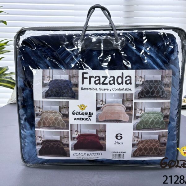 FRAZADA DE TERCIOPELO DOBLE CARA 1 PAÑO 6 KG (FARDO X 16 UNDS)