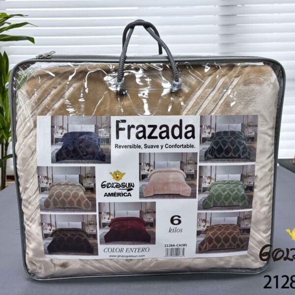 FRAZADA DE TERCIOPELO DOBLE CARA 1 PAÑO 6 KG (FARDO X 16 UNDS)