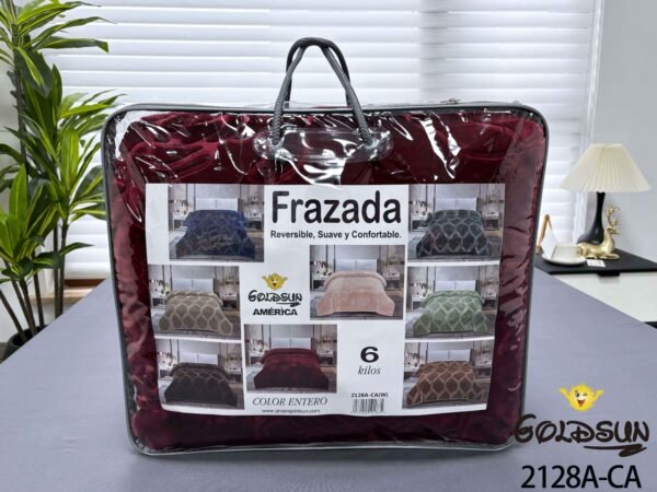 FRAZADA DE TERCIOPELO DOBLE CARA 1 PAÑO 6 KG (FARDO X 16 UNDS)