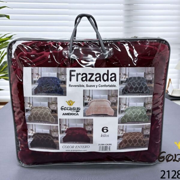 FRAZADA DE TERCIOPELO DOBLE CARA 1 PAÑO 6 KG (FARDO X 16 UNDS)