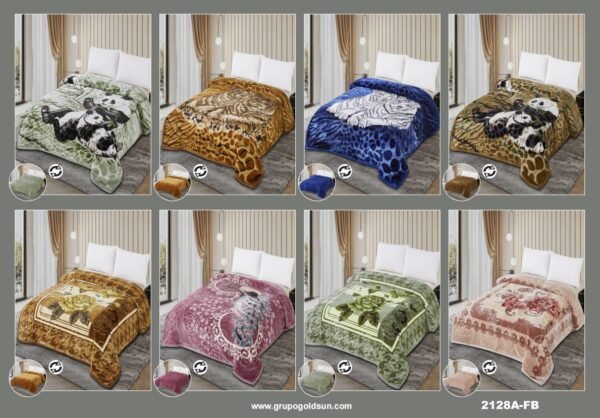 FRAZADA DE TERCIOPELO MODELO COREANO 1 PAÑO 6 KG (FARDO X 16 UNDS)