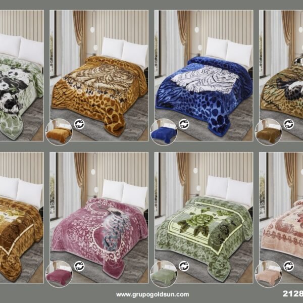 FRAZADA DE TERCIOPELO MODELO COREANO 1 PAÑO 6 KG (FARDO X 16 UNDS)