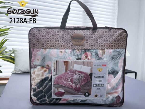 FRAZADA DE TERCIOPELO MODELO COREANO 1 PAÑO 6 KG (FARDO X 16 UNDS)