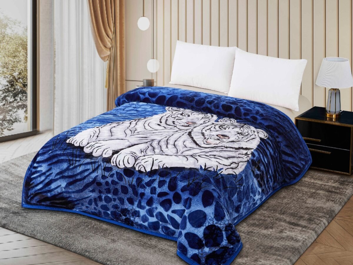 FRAZADA DE TERCIOPELO MODELO COREANO 1 PAÑO 6 KG (FARDO X 16 UNDS)