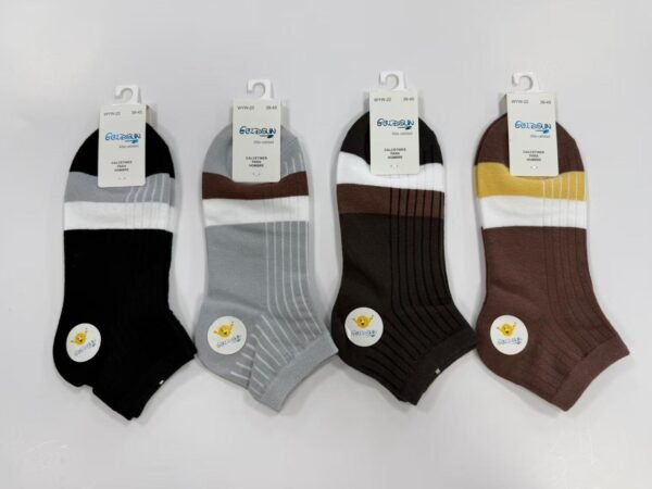 MEDIAS TOBILLERAS DE ALGODON CON DISEÑOS PARA VARON (FARDO X 100 DOC)