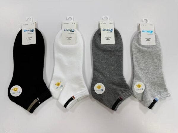 MEDIAS TOBILLERAS DE ALGODON CON DISEÑOS PARA VARON (FARDO X 100 DOC)